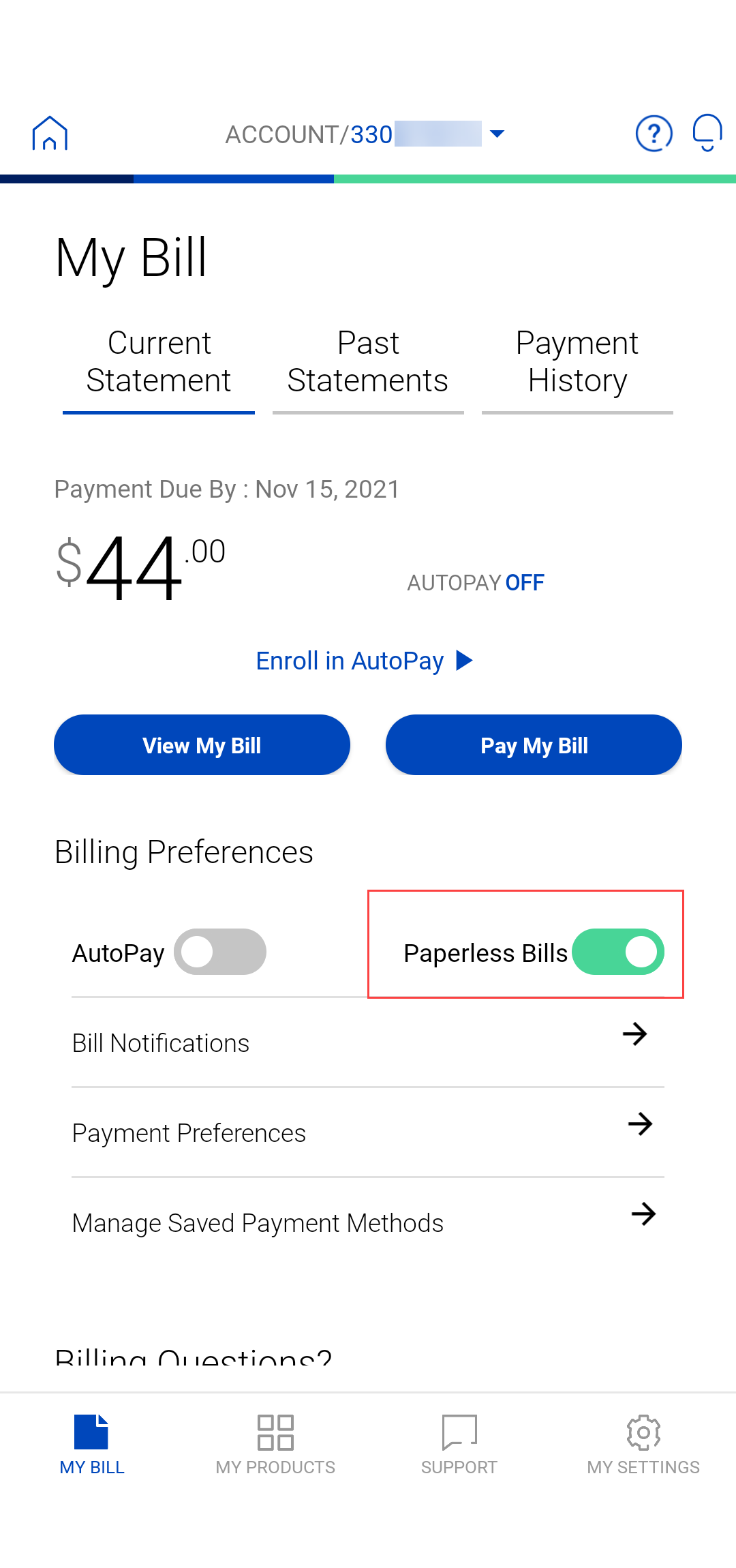 Paperless Billing Sign Up Brightspeed 8578